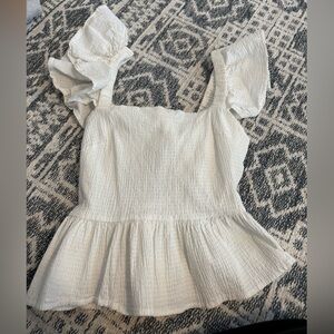 Francesca's Collections White tie back Top